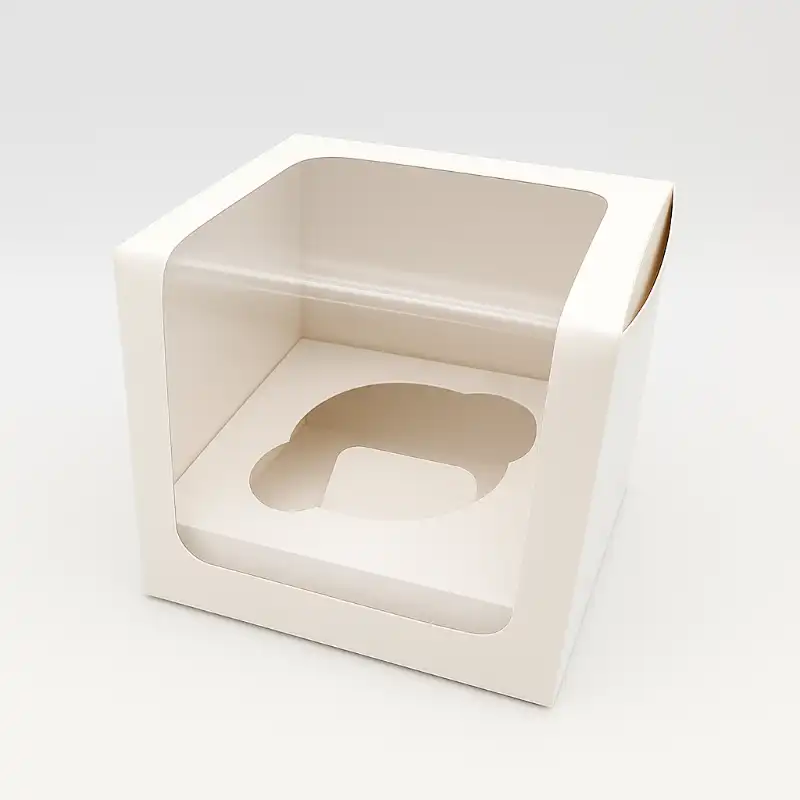 Cajas Para Cupcake | Repostería Quito Caja para 1 cupcake individual con ventana transparente