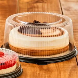 Porta Torta Plástico 33cm para pasteles grandes y postres fríos en Quito Ecuador