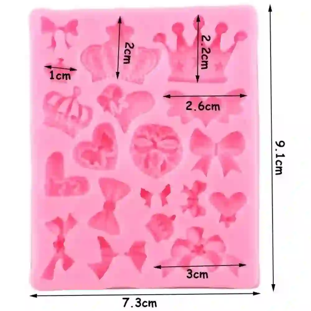 Molde Silicona Coronas Y Lazos | Repostería Quito Molde silicona coronas y lazos imagen 2