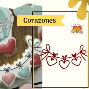 Cortador de Galleta Corazones x3