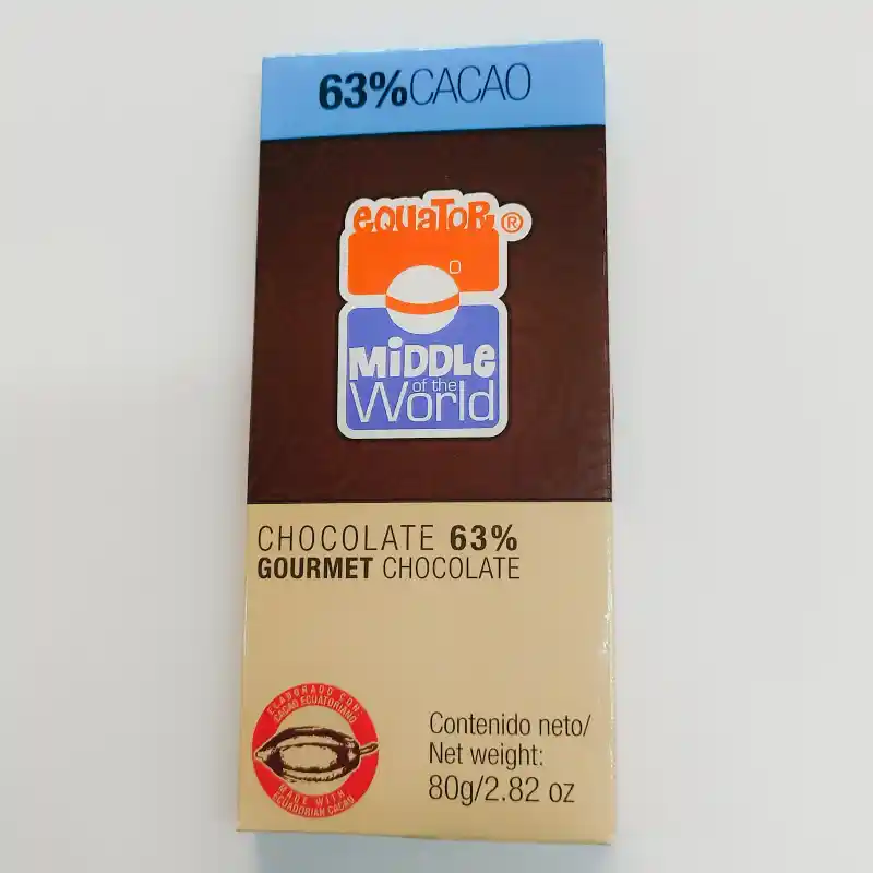 Chocolate Middle Of The World 80Gr 72%, 63%, 56% Cacao, Blanco Y Con Leche | Repostería Quito Chocolate middle of the world 80gr 72%, 63%, 56% cacao, blanco y con leche imagen 4
