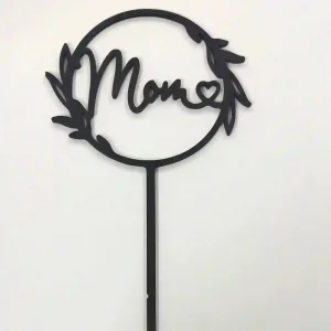 Topper Negro Madera Mom