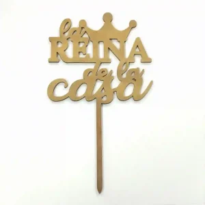 Topper Dorado Reina de la casa