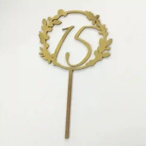 Topper Madera 15 años