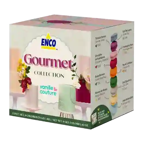 Kit Enco Gourmet Collection 40G | Repostería Quito Kit enco gourmet collection 40g colorantes en gel gourmet para repostería ecuador