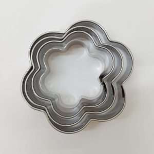 Set 4 Cortadores Flor de Acero Inoxidable de 2cm de alto