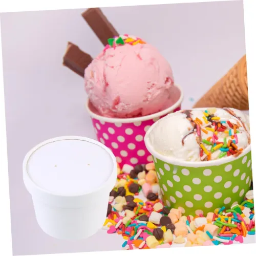 Bowls De Papel Blanco De 25 Unidades Para Helados, Postres Y Bocaditos | Repostería Quito Bowls de papel blanco de 25 unidades para helados, postres y bocaditos imagen 3