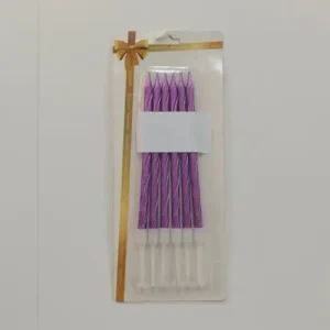 Vela Para Cumpleaños Moradas x 6u