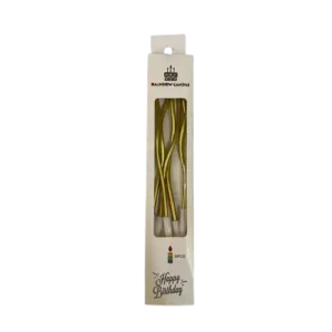 Velas entorchadas de palito x6 para cumpleaños