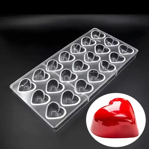 Molde De Policarbonato Para Bombones Corazón | Repostería Quito Molde de policarbonato para bombones corazón