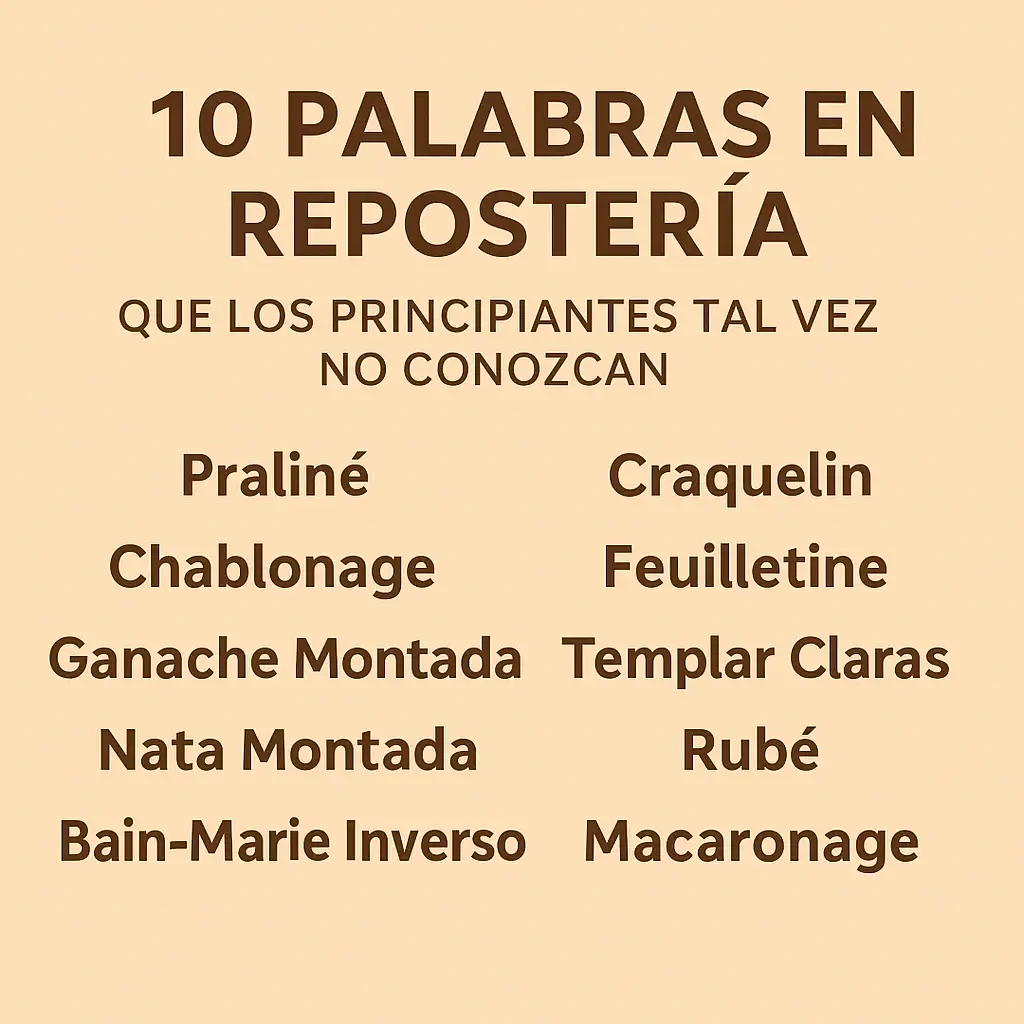 🍫 10 palabras en repostería que los principiantes tal vez no conozcan (parte 2) en quito