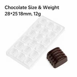 Molde de Policarbonato para Bombones Ondas chocolatería profesional