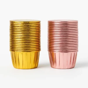 Comprar pirotines metalizados dorado y rose gold pack 20 para cupcakes en Quito Ecuador