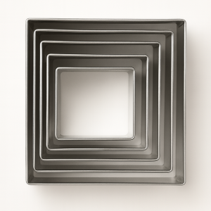 Set 5 Cortadores Cuadrados – Acero Inoxidable 4 cm