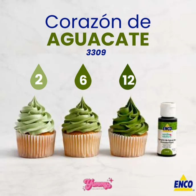 Colorante En Gel Enco Gama Verde 40Gr | Repostería Profesional | Repostería Quito Colorante en gel enco corazon aguacate 40gr – mrmoldshop quito ecuador