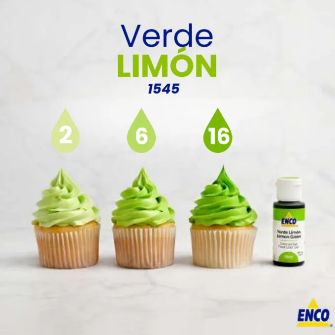 Colorante En Gel Enco Gama Verde 40Gr | Repostería Profesional | Repostería Quito Colorante en gel enco verde limón 40gr tonalidades – mrmoldshop quito ecuador
