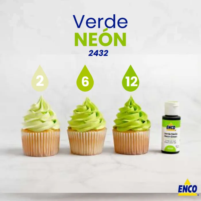 Colorante En Gel Enco Gama Verde 40Gr | Repostería Profesional | Repostería Quito Colorante en gel enco verde neón 40gr tonalidades – mrmoldshop quito ecuador
