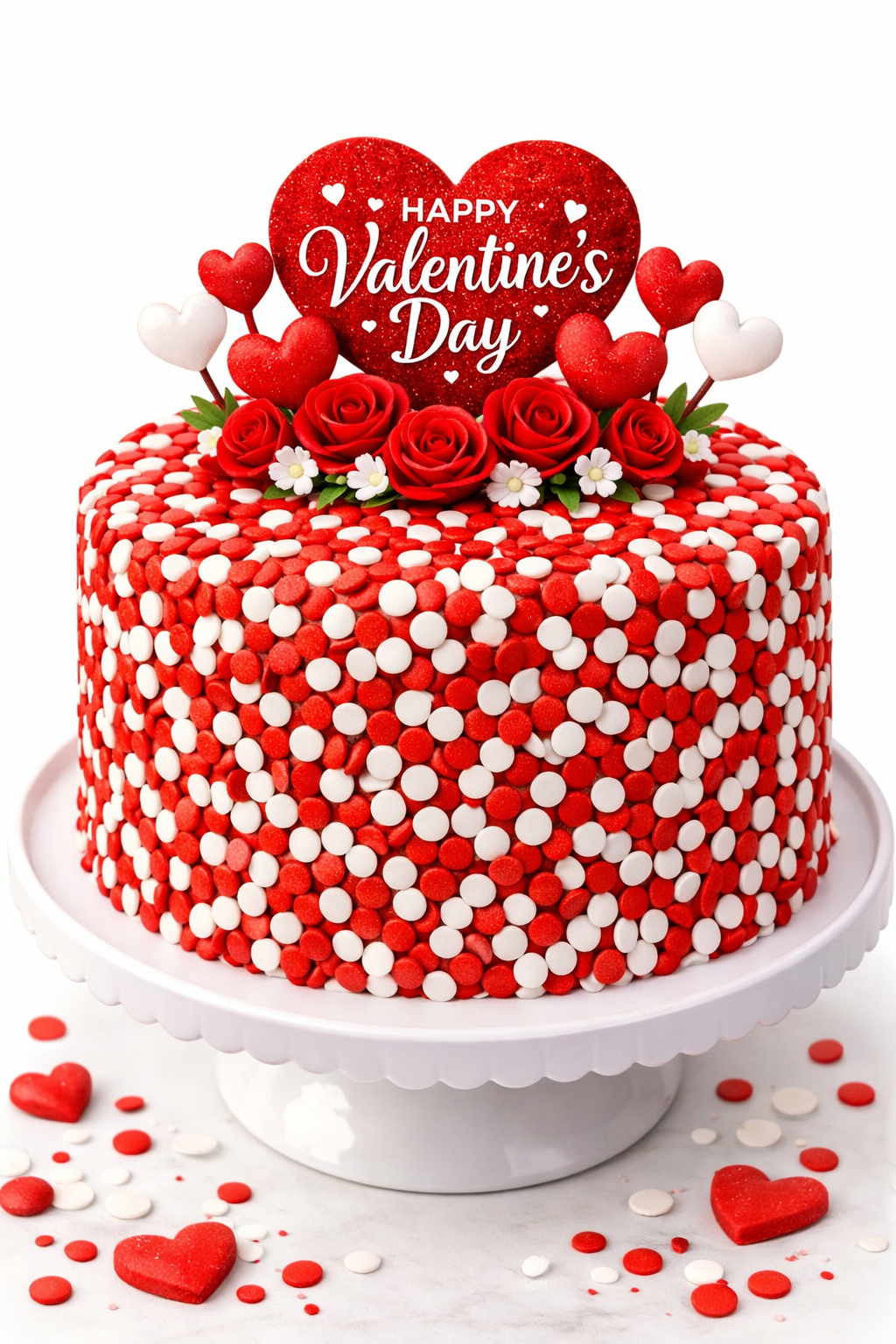 Confetil Comestible Blanco Y Rojo ❤️ – Decoración San Valentín | Repostería Quito Confetil comestible blanco y rojo ❤️ – decoración san valentín imagen 2