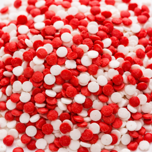 Confetil Comestible Blanco y Rojo ❤️ – Decoración San Valentín