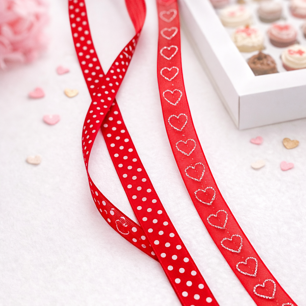 Cintas Decorativas Para San Valentín (Varios Diseños) | Repostería Quito Cintas decorativas para san valentín (varios diseños)