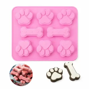 Molde de Silicona Huellitas y Huesitos 🐾🦴 – Ideal para Chocolates