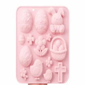 Molde de Silicona para Figuras de Pascua x13 🐰🥚 – Creatividad Profesional