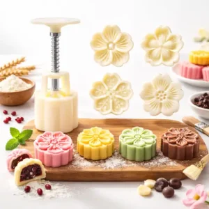 MOLDE PARA MOONCAKES FLOR DE SAKURA 5PCS