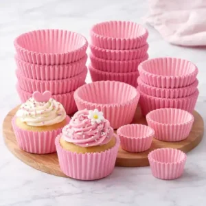 Pirotines Rosados para Cupcakes 🧁 – Capacillos Elegantes Varios Tamaños
