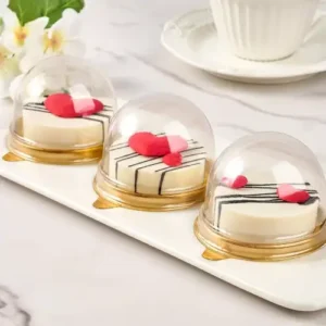 Domo para postres circular 6cm transparente